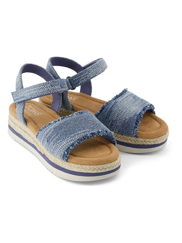 Сандалии на каблуке Toms, синий