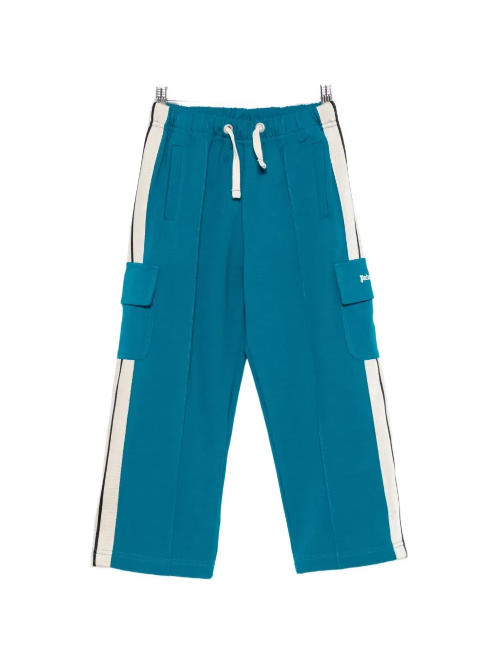 Брюки с боковыми полосками с логотипом Palm Angels Kids, синий