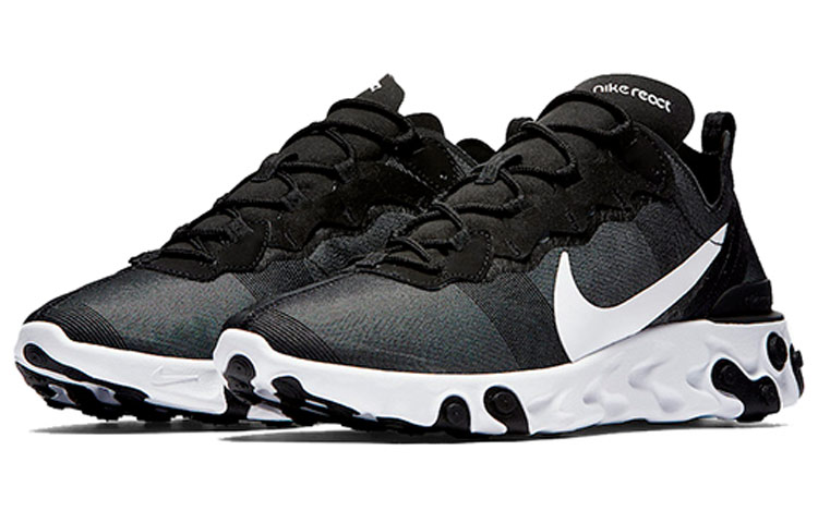 Кроссовки Nike React Element 55, черный/белый — фото 3