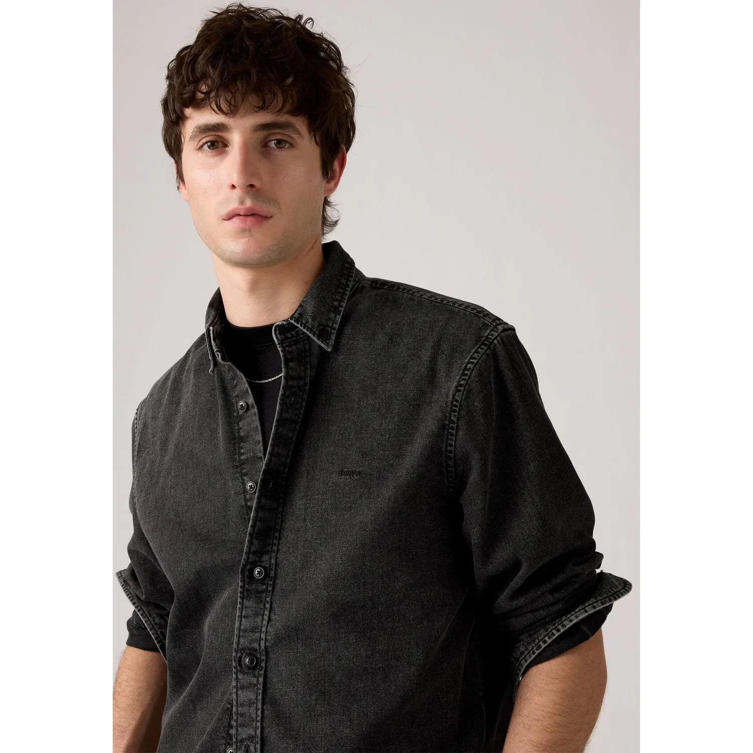 Мужская рубашка с длинным рукавом AUTHENTIC BUTTON DOWN Levi's, Black — фото 4