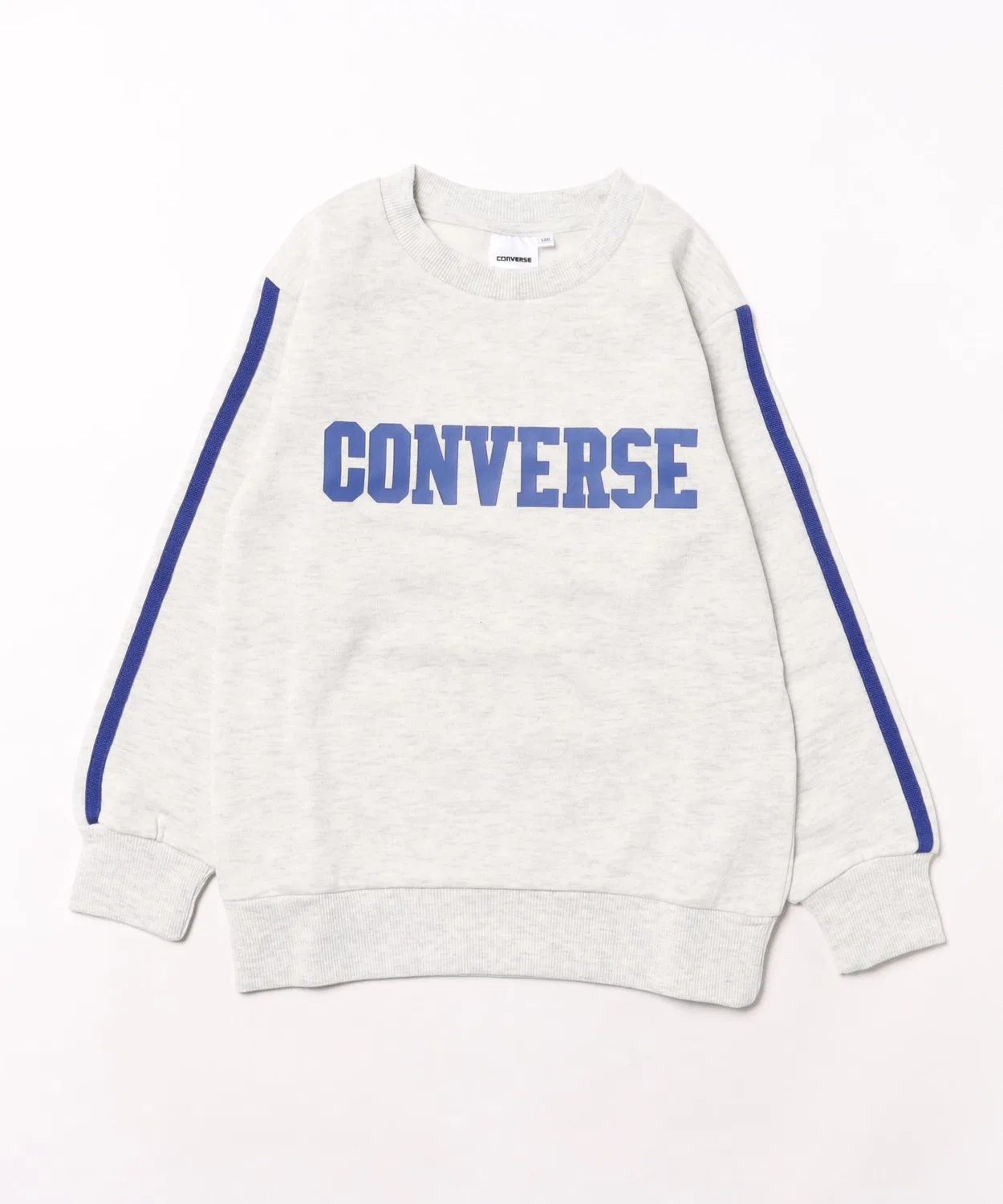 Детский свитшот с длинным рукавомс принтом CONVERSE, Овсяный