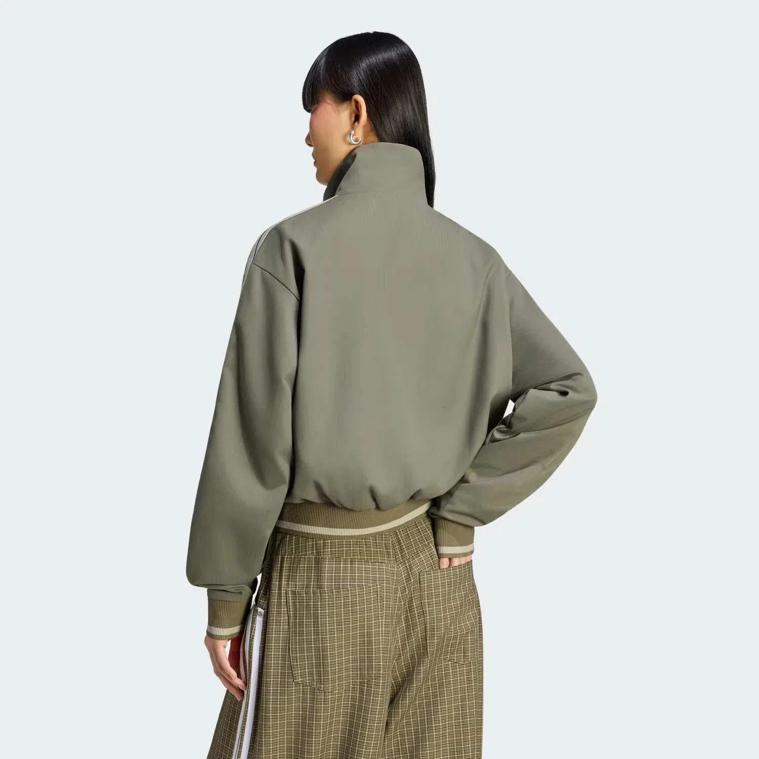 Женская олимпийка свободного кроя Firebird Track Top Adidas Originals, Branch/Серебристая Галька — фото 2