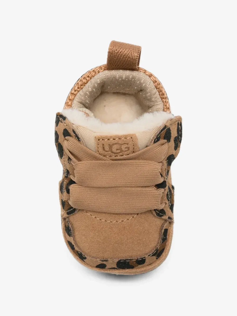 Кроссовки из замши с леопардовым принтом UGG Kids, коричневый — фото 3