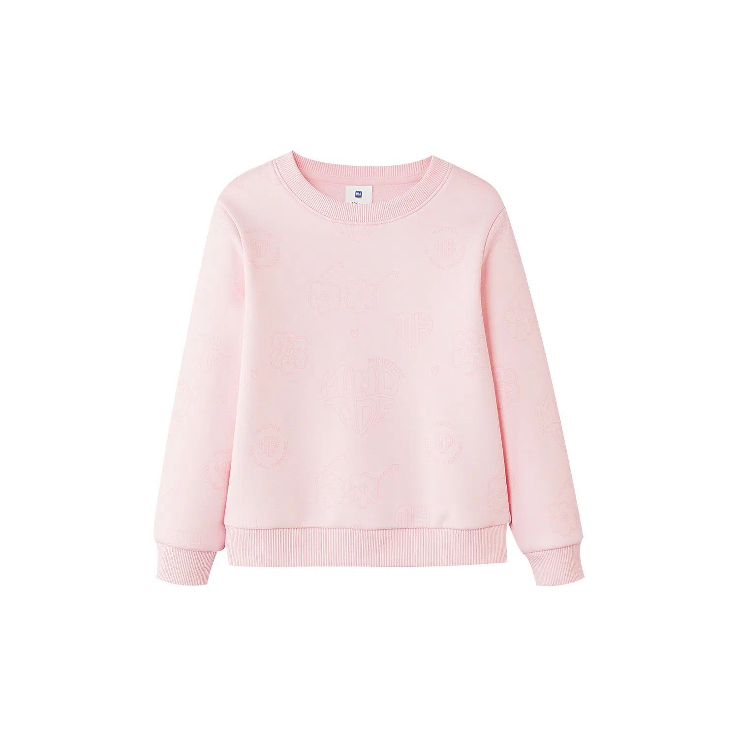 Детский свитшот с принтом HLA, Light Pink Pattern 24
