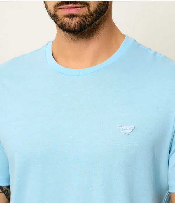 Мужская футболка с круглым вырезом Regular Fit Emporio Armani, синий — фото 4