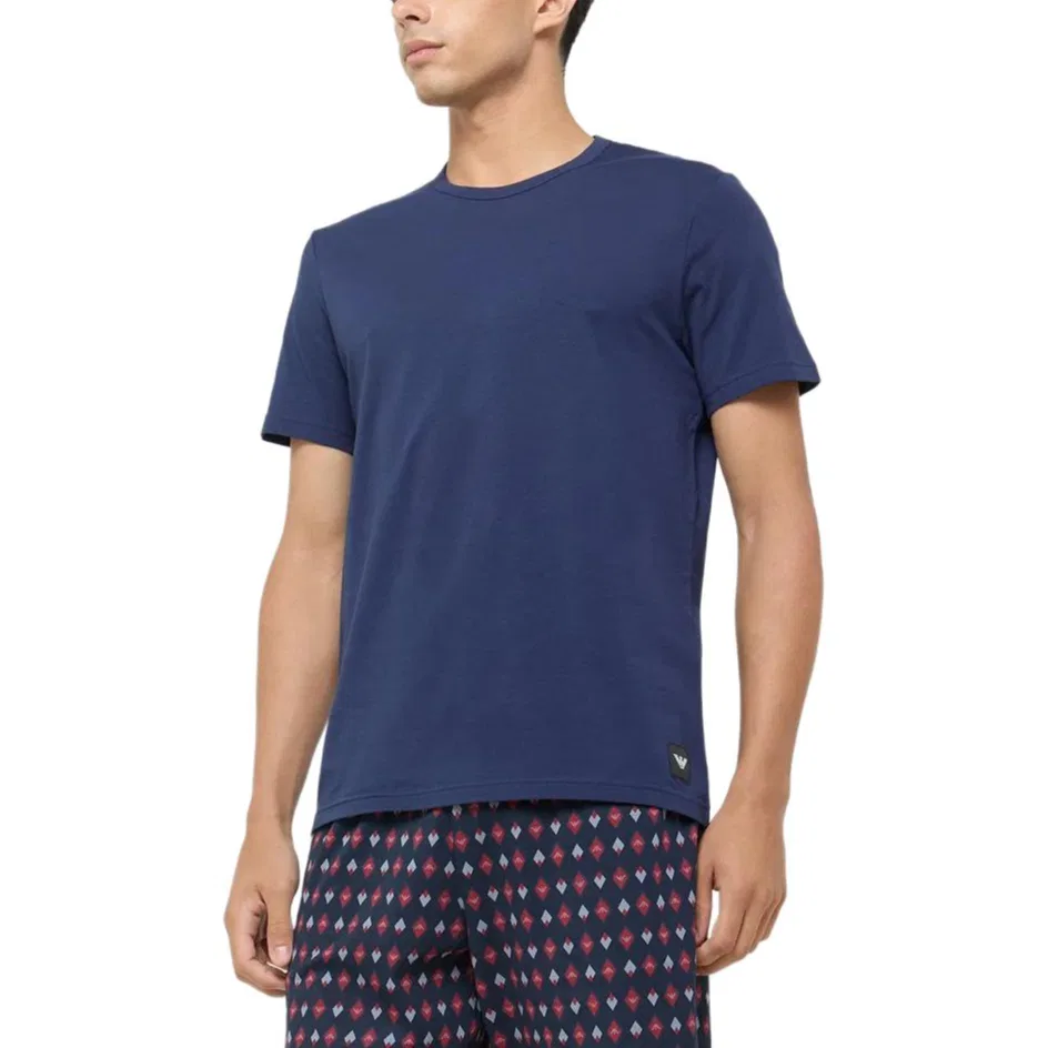 Мужская футболка с коротким рукавом, комплект из 2 штук, EMPORIO ARMANI, Marine Blue/Light Blue — фото 3