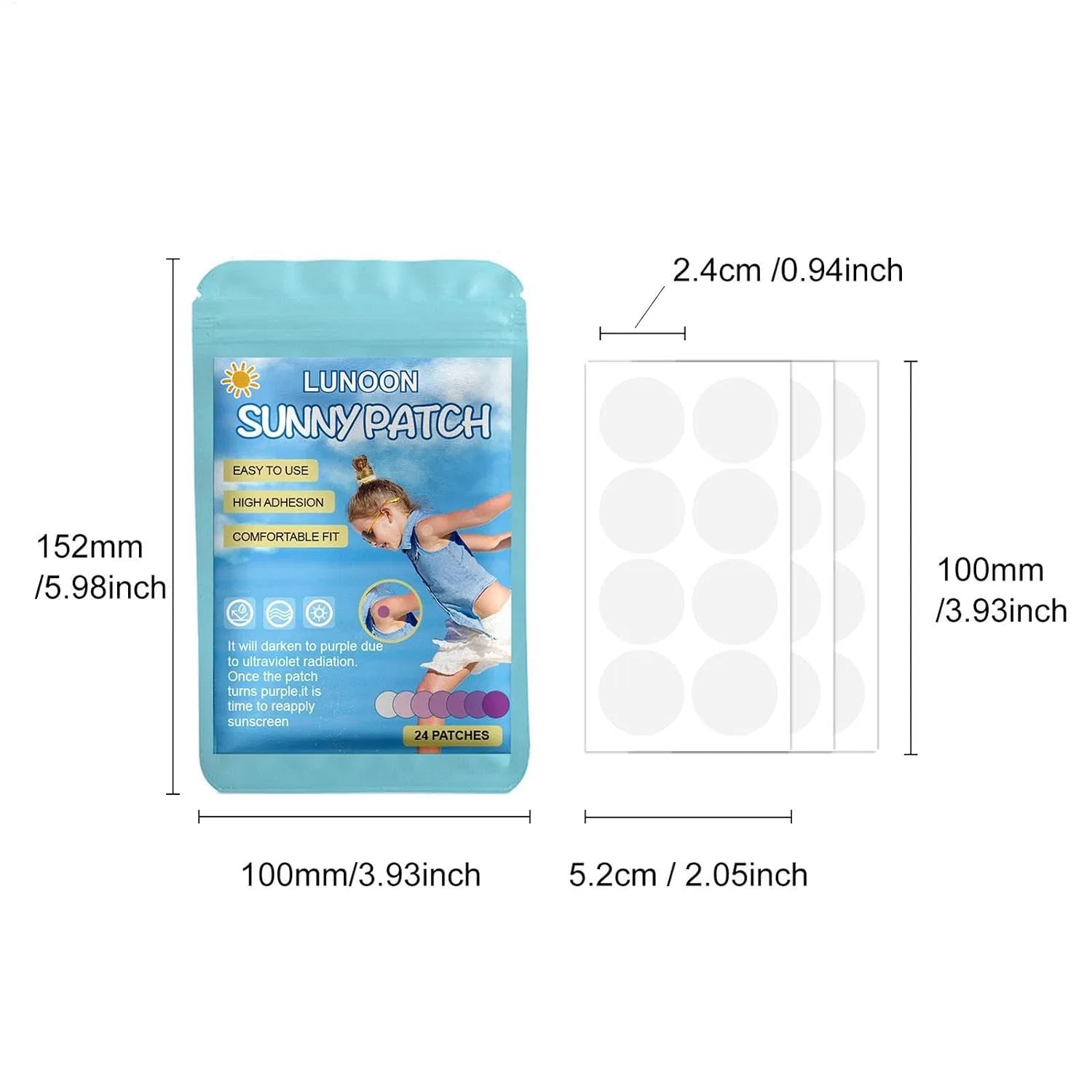 UV Detection Stickers, Colour Changing, 1 набор Generic — фото 4
