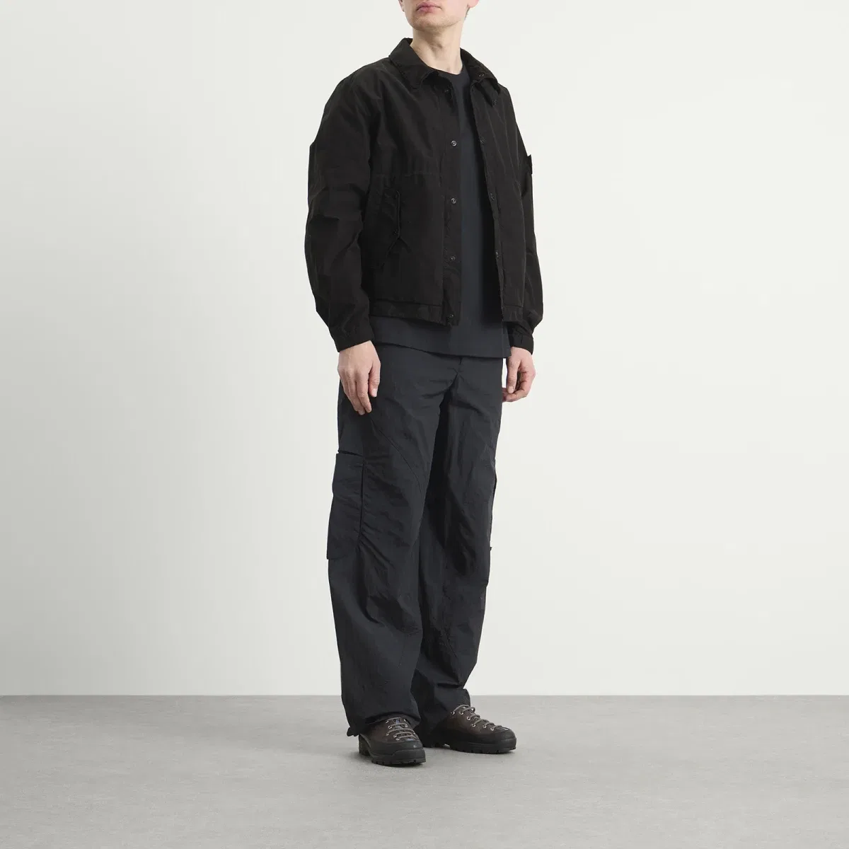 Куртка-коуч Stone Island Ghost David Light-TC, Black — фото 4