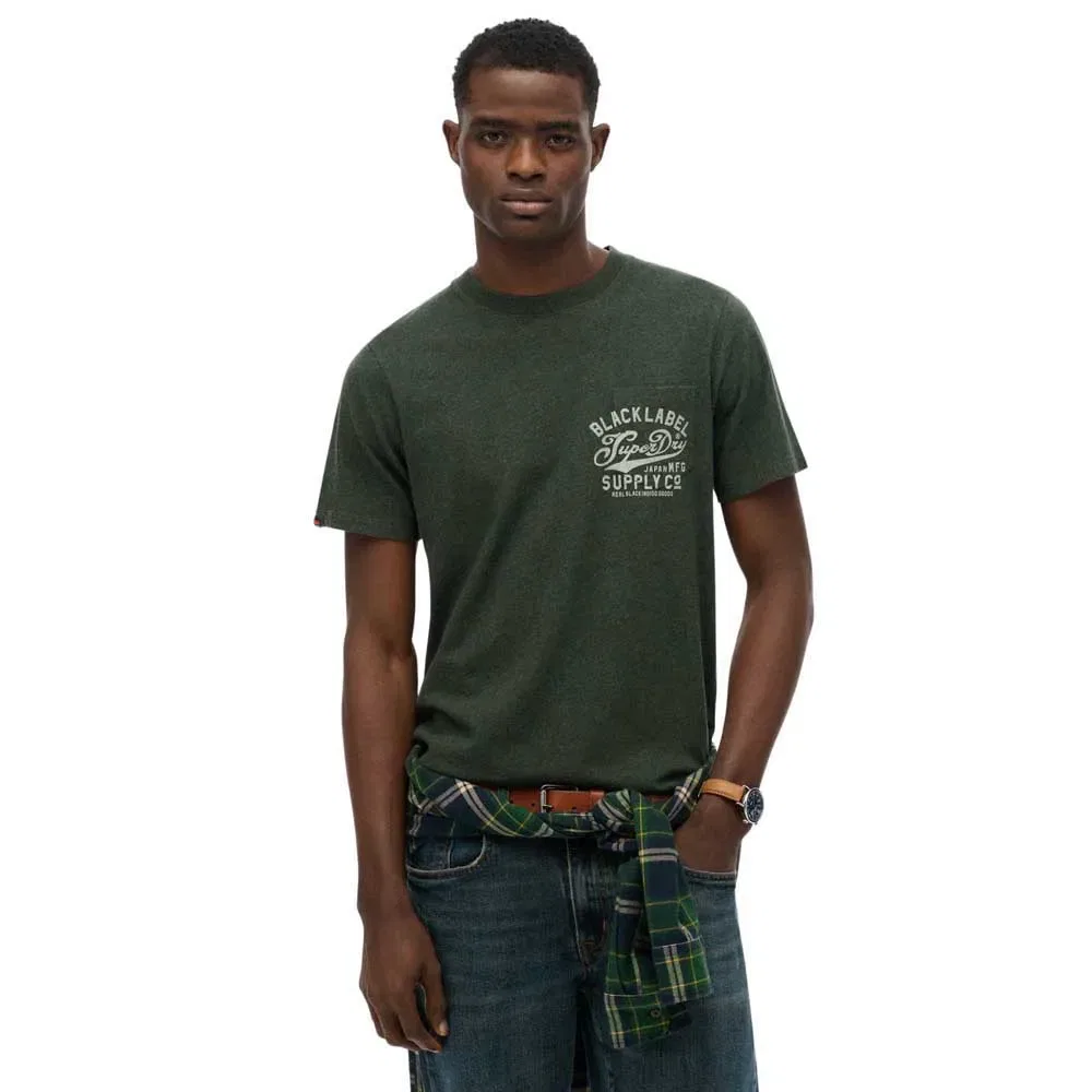 Футболка с коротким рукавом Industrial Relaxed Fit Superdry, зеленый