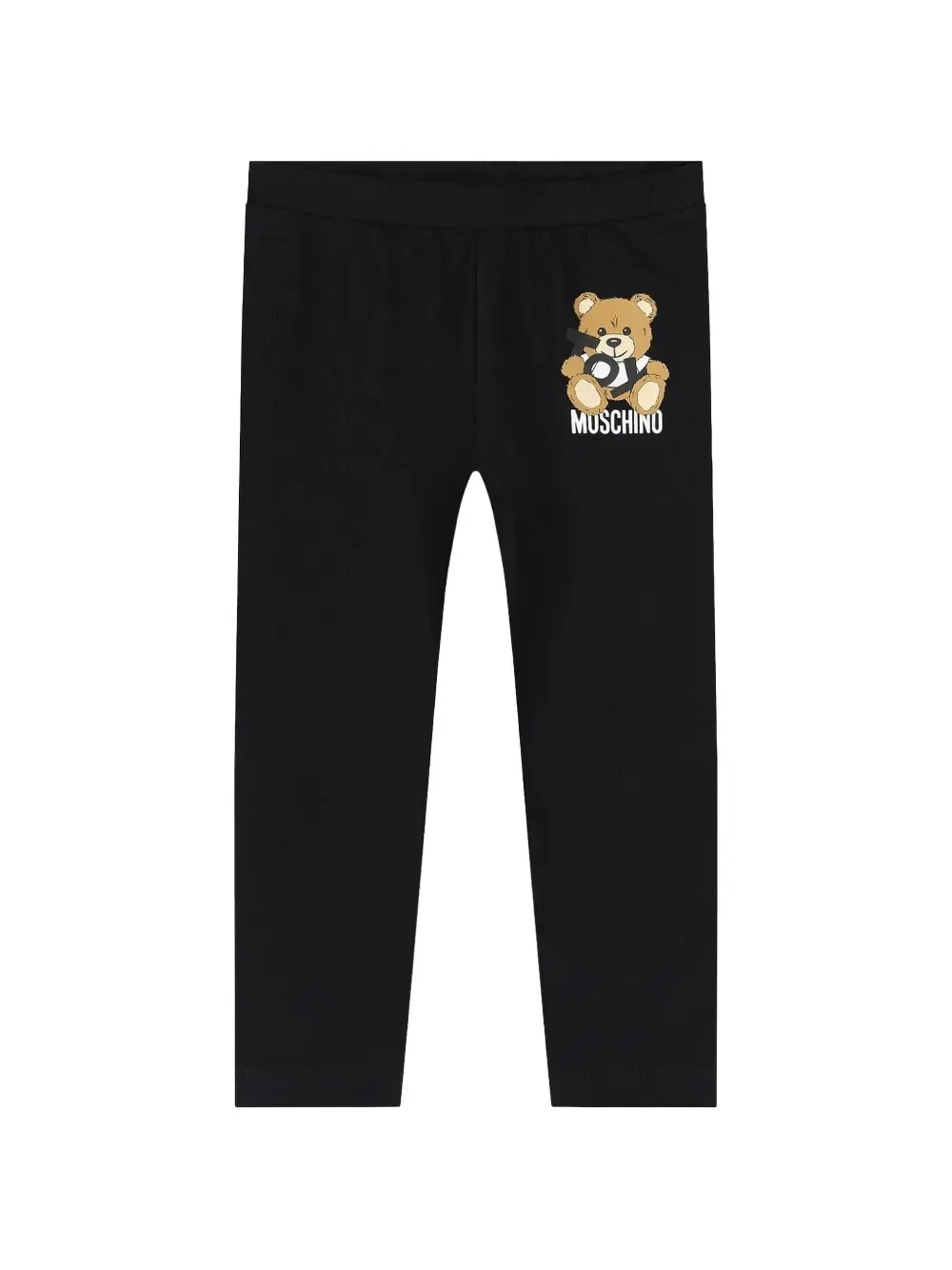 Легинсы с узором Moschino Kids, черный