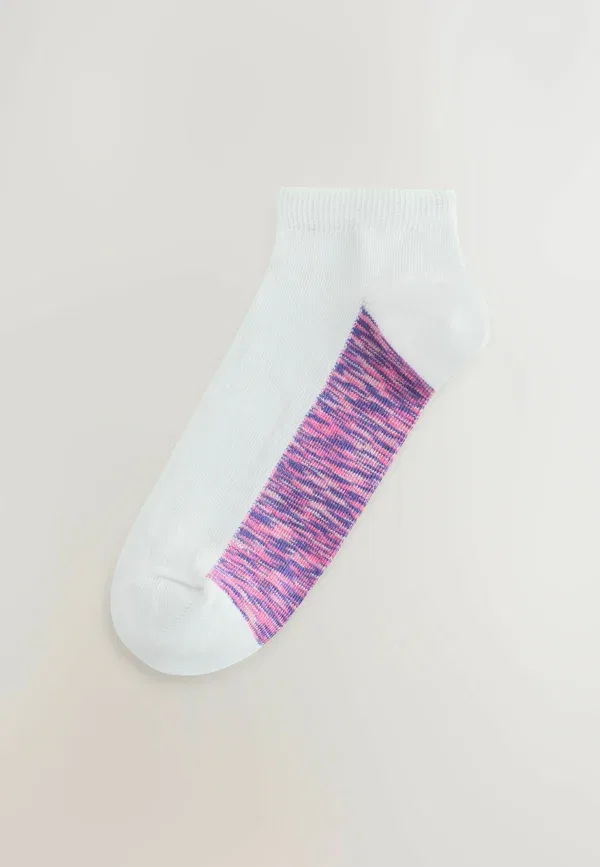 Носки 4 пары с принтом Footbed trainer socks Next white, Pink, белый/розовый — фото 2