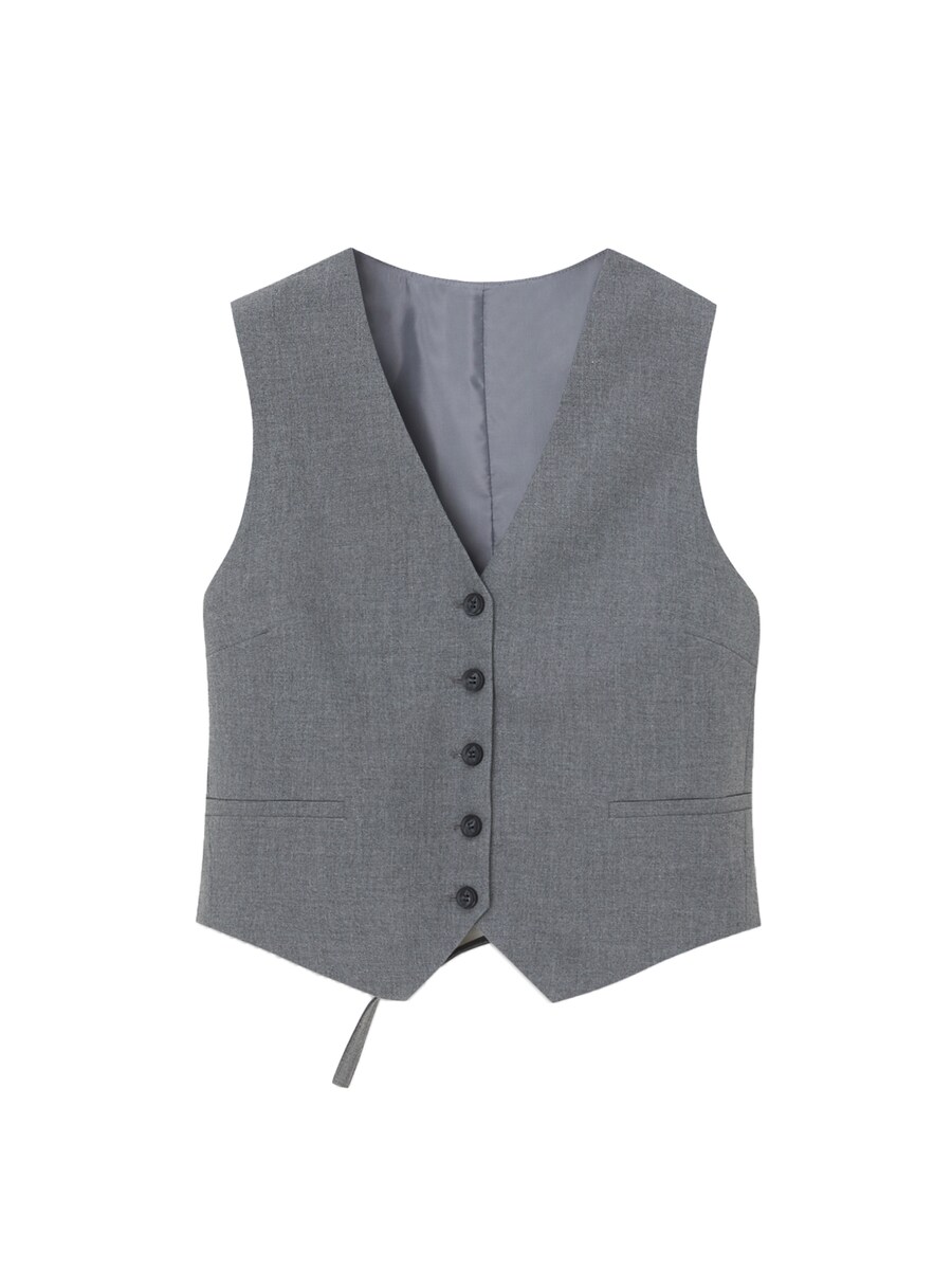 

Короткий блейзер Pull&Bear Suit Vest, пятнистый серый