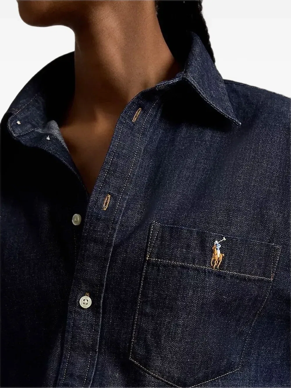 Джинсовая рубашка The Big POLO RALPH LAUREN, синий — фото 4
