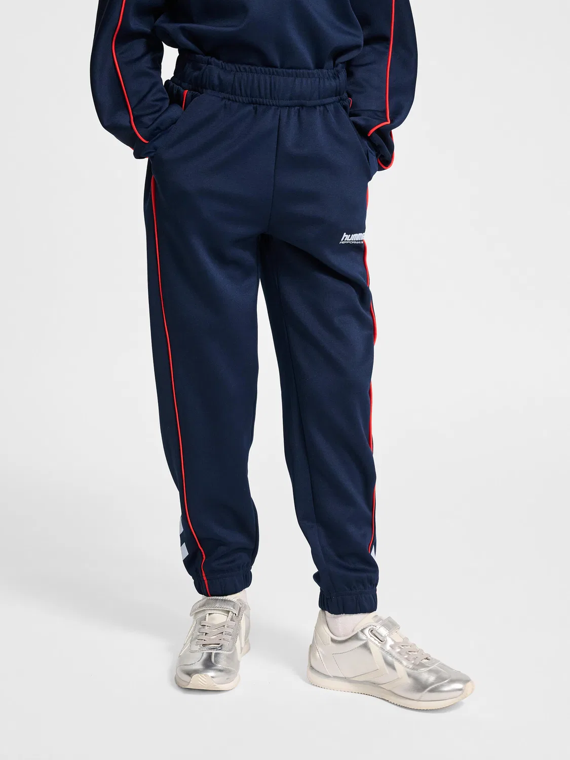 Детские брюки с регулируемой талией Hmljr Interlock Hummel, Navyblau — фото 3