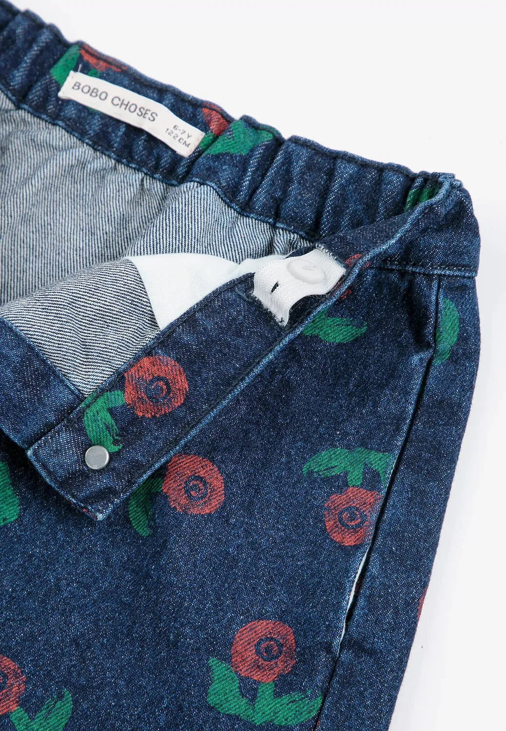 Юбка А-силуэта с цветочным узором Stamp bloom Bobo Choses, Navy Blue — фото 4