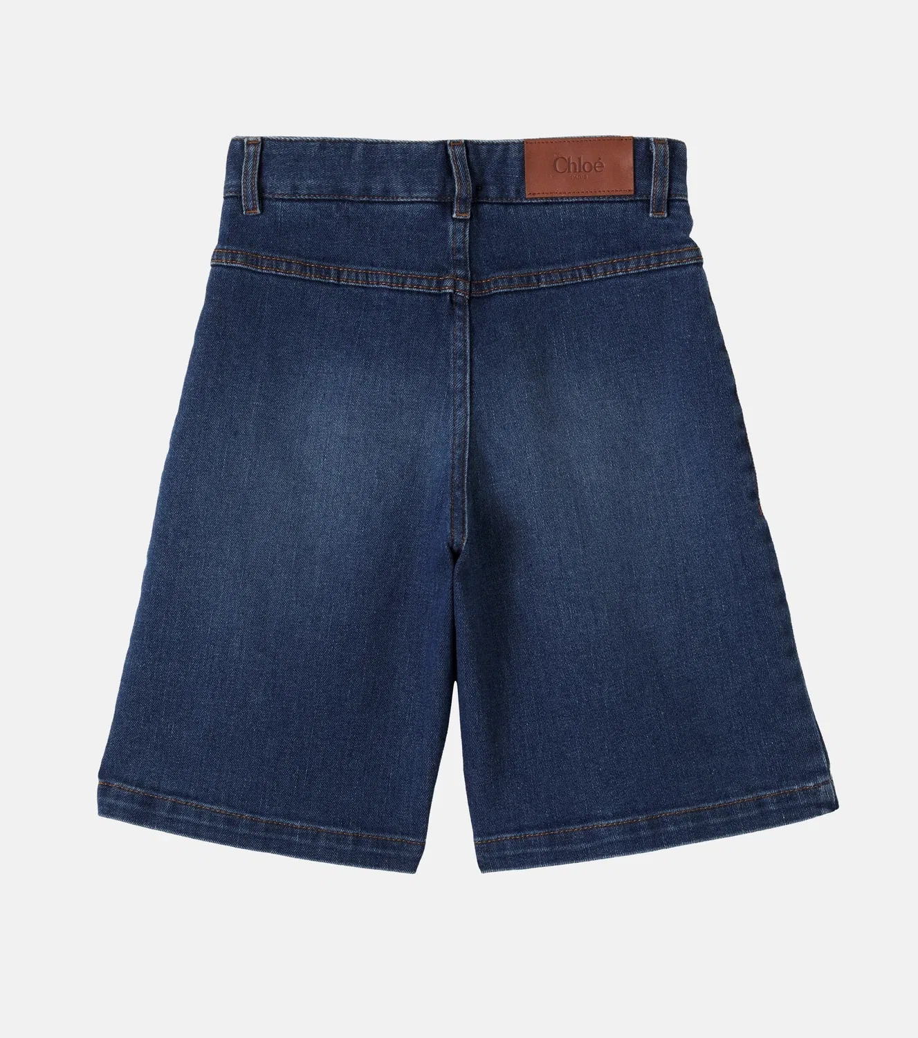 Шорты-бермуды джинсовые Chloé Kids, синий — фото 3