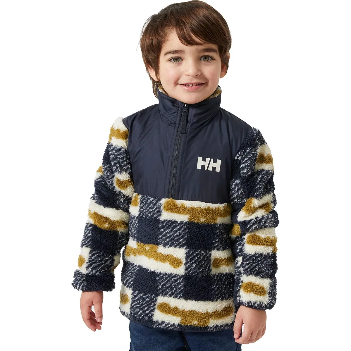 Детская флисовая куртка с водоотталкивающей пропиткой Champ 1/2-zip midlayer Helly Hansen, Navy Aop