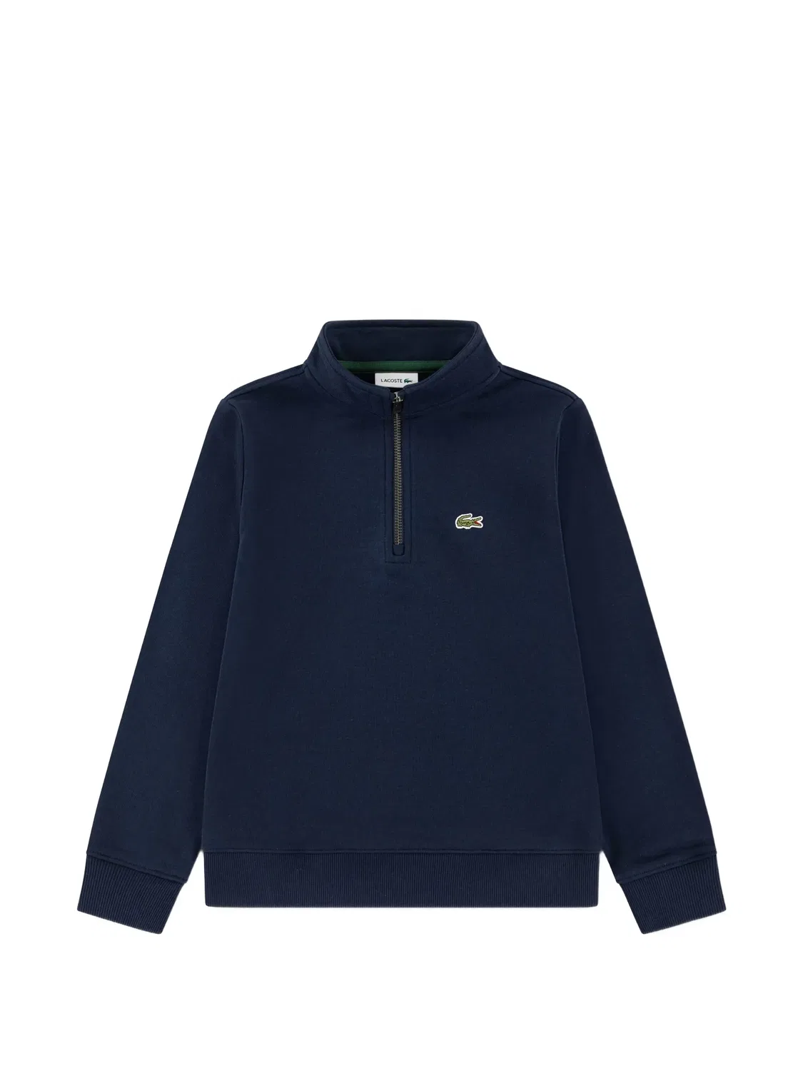 Lacoste Свитшот на молнии с нашивкой-логотипом синий