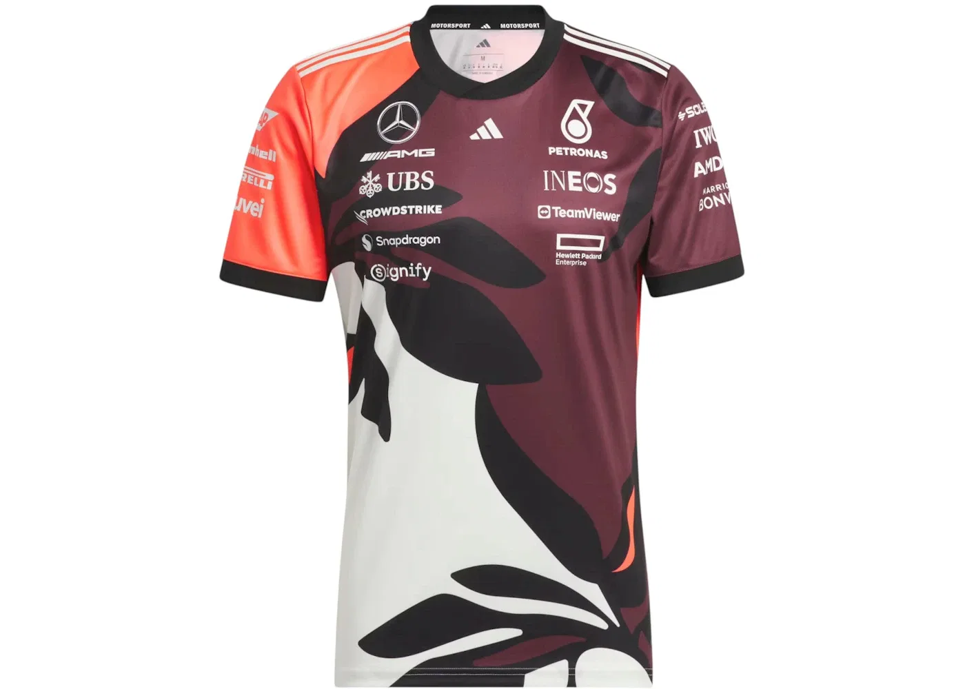 Мужская джерси с длинным рукавом Jersey Adidas, Aurora Ruby/Turbo/Off White
