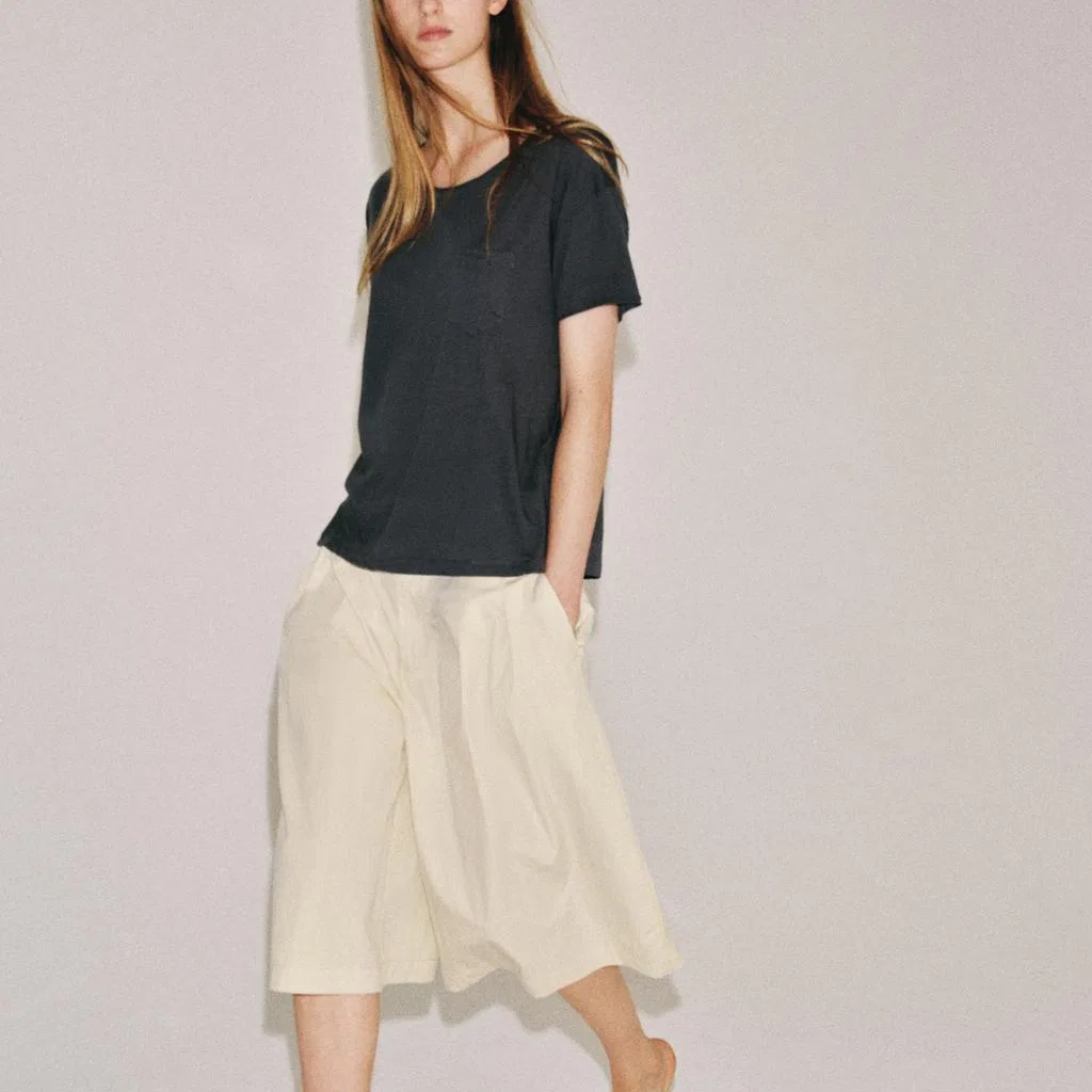 Женская футболка с круглым вырезом Coal Gray ZARA — фото 4