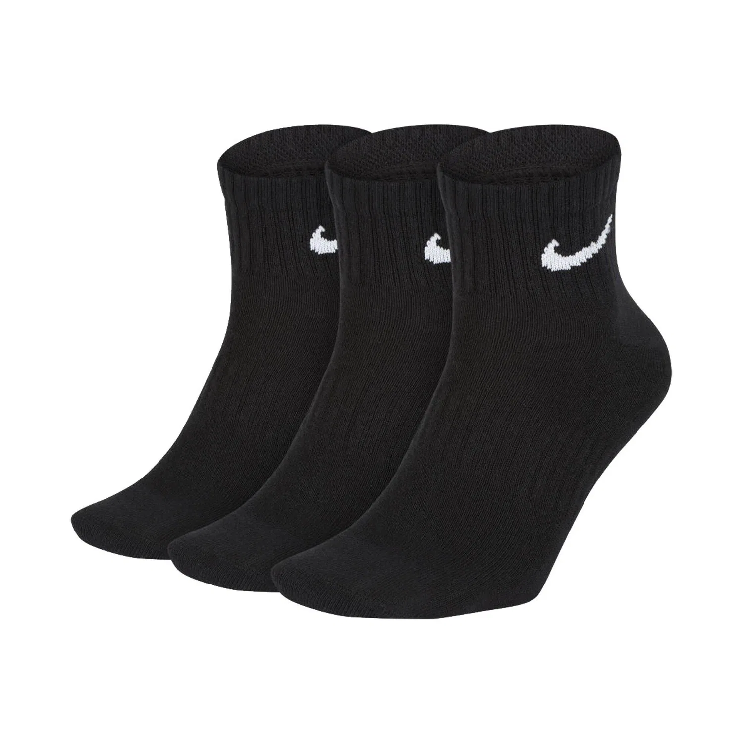 Женские носки без показа с принтом Everyday Lightweight No Show Nike, Черный