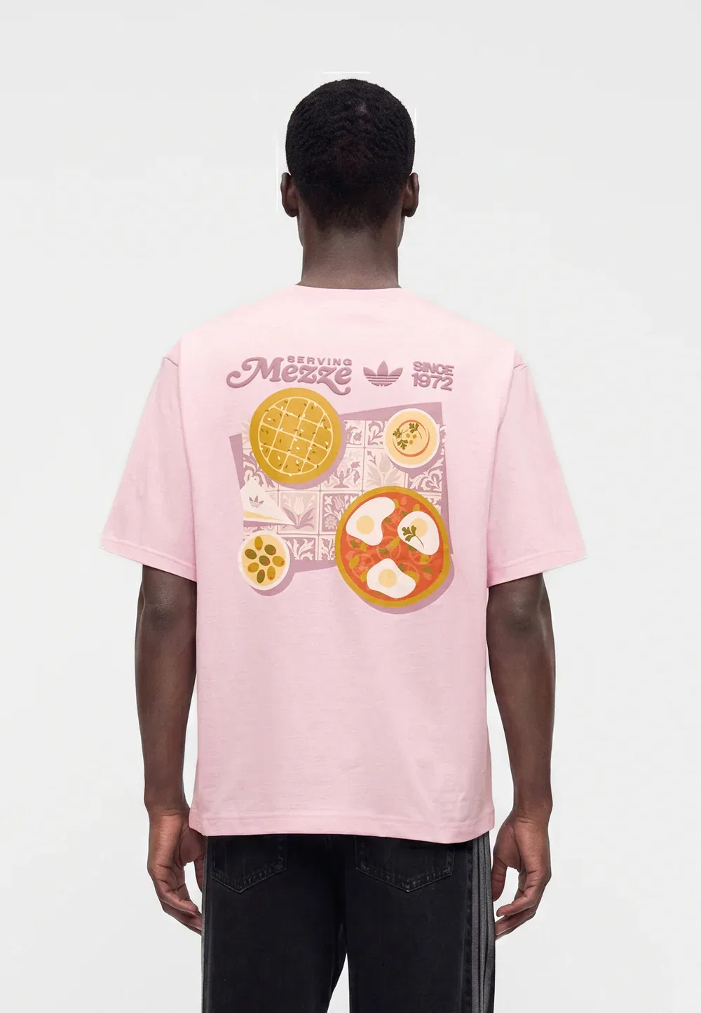 Футболка унисекс Mezze с принтом Adidas Originals, Clear Pink — фото 2