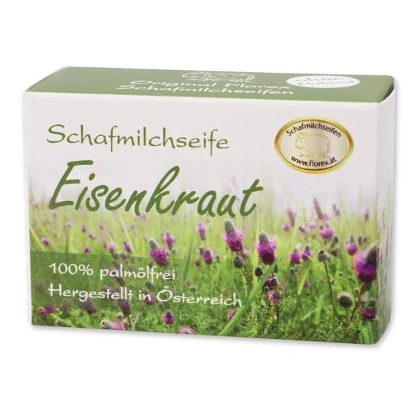 Мыло овечье молоко Square Verbena Без пальмового масла 100г, Schafmilchseife Florex, Verbena