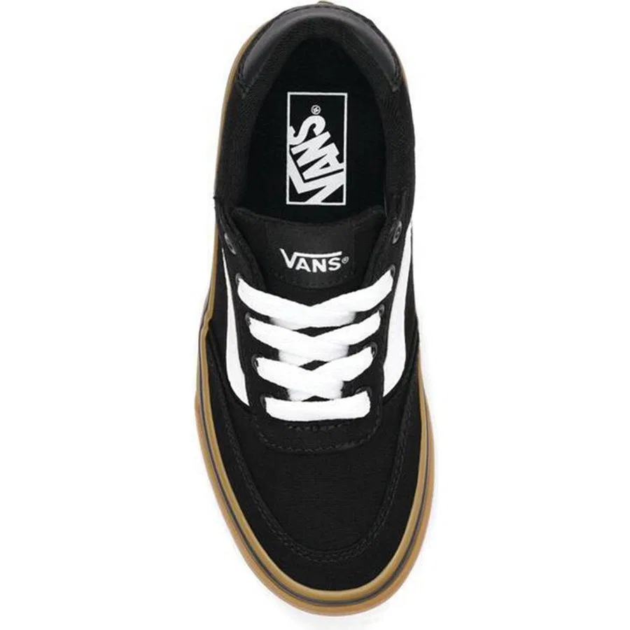 Детские кроссовки на липучке Brooklyn LS Vans, Черный — фото 2