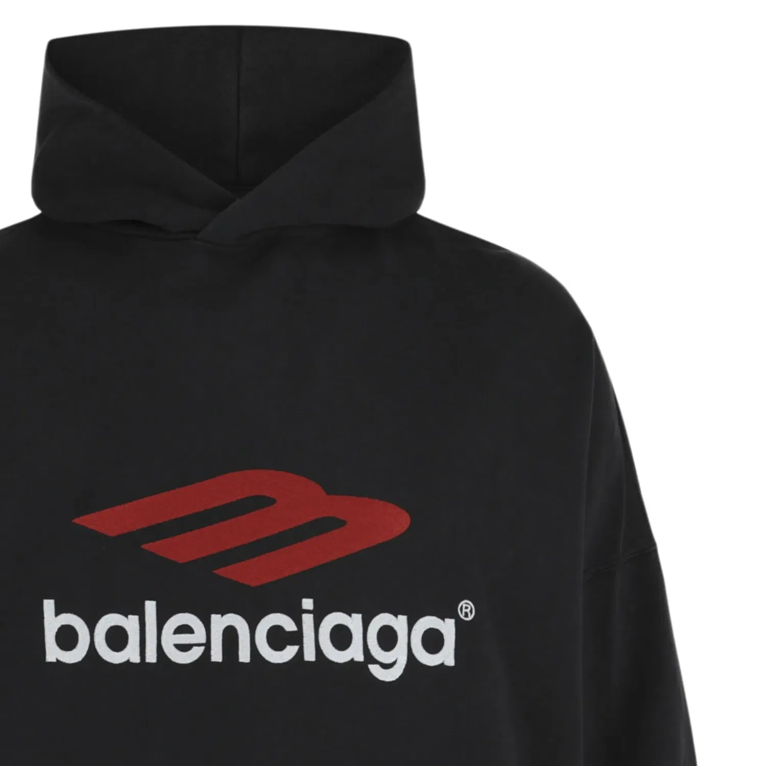 Худи Balenciaga 3B Sports Icon Oversized, черный — фото 3