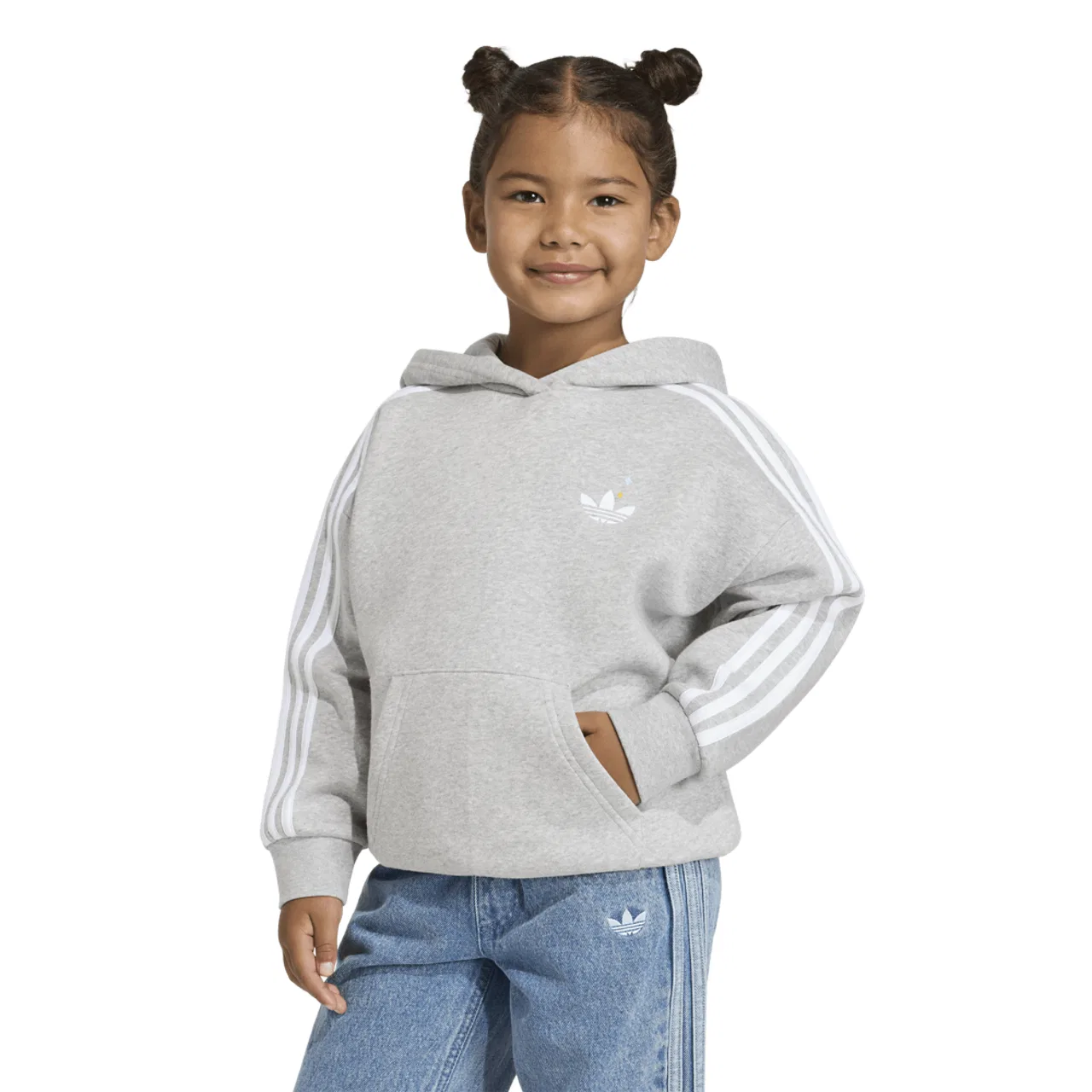 Детское худи оверсайз Care Bears Adidas Originals, цвет Medium Grey Heather