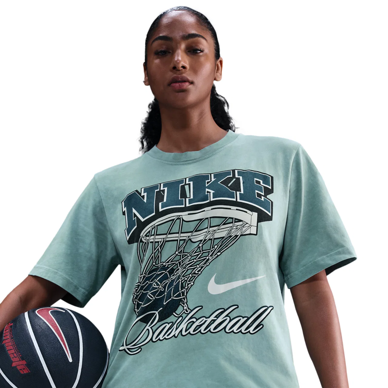 Женская футболка с принтом Nike Dri-FIT Basketball Tee Nike, Cannon