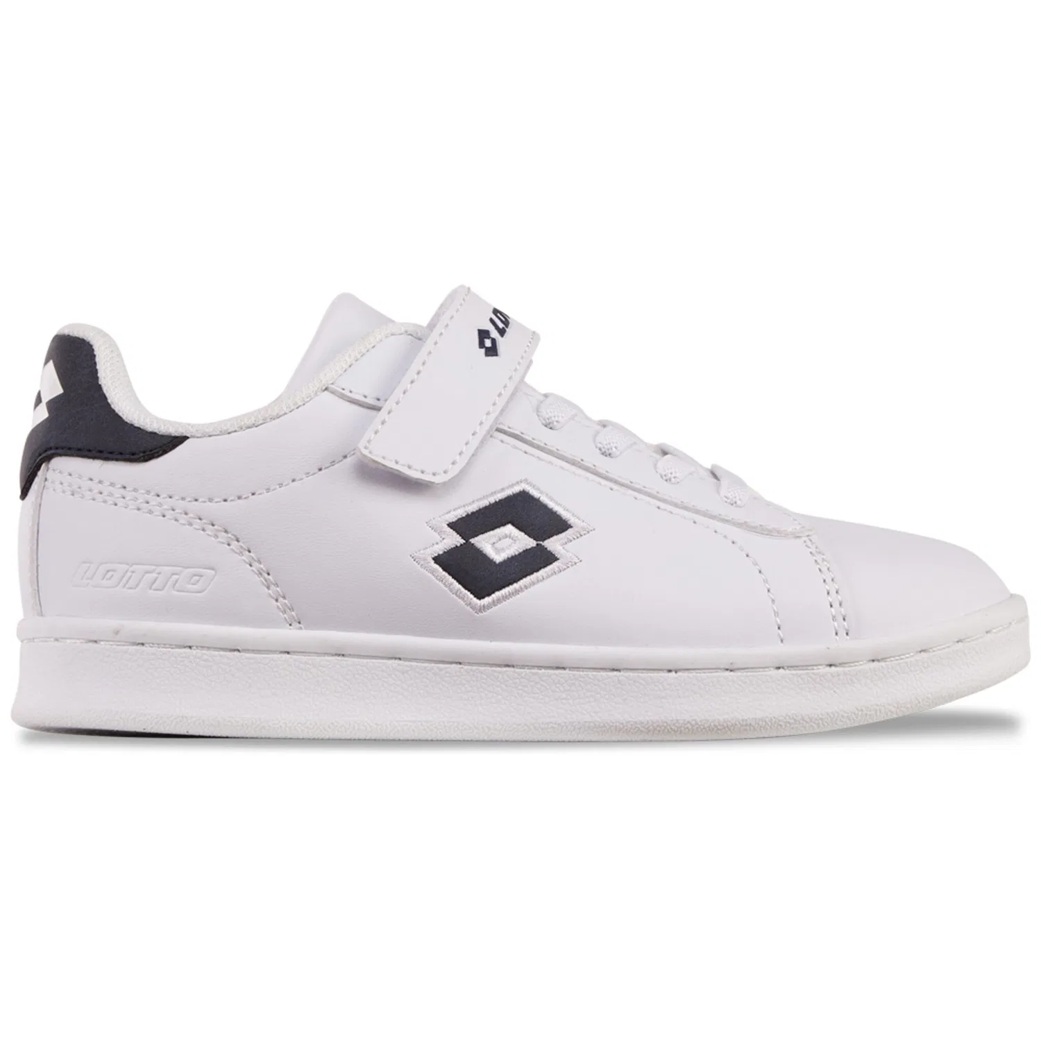 Детские ретро-кроссовки в теннисном стиле Lotto, White/Navy