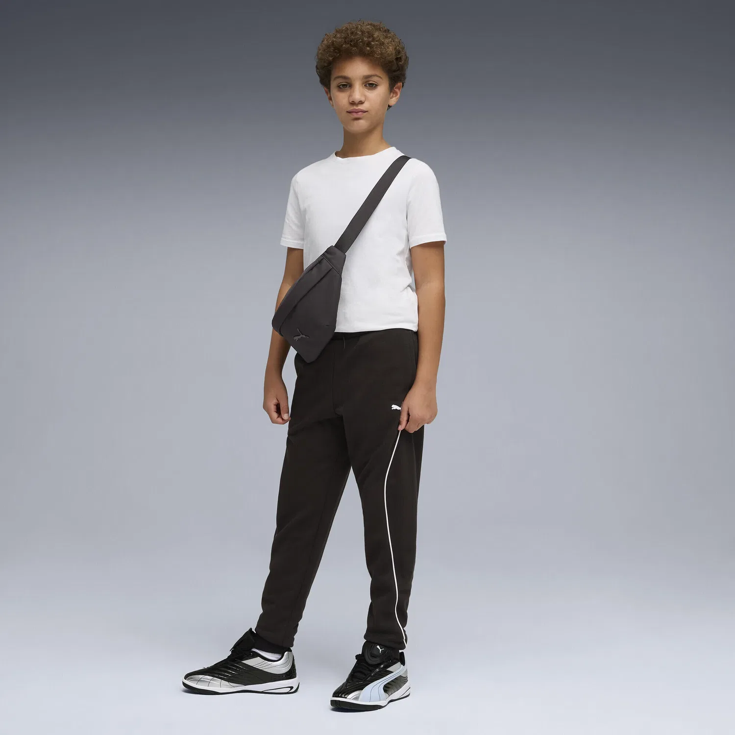 Детские спортивные штаны с боковыми карманами Puma, Черный — фото 4