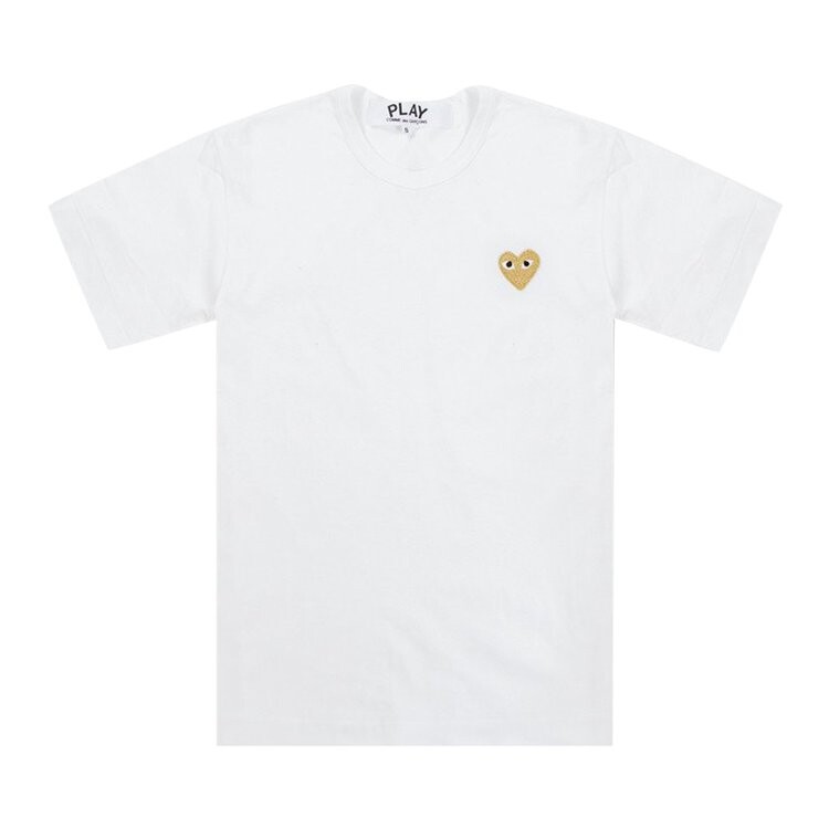

Футболка Comme des Garçons PLAY Gold Heart T-Shirt 'White', белый