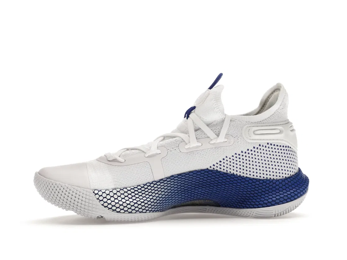 Детские кроссовки для баскетбола Under Armour Curry 6, White/Royal-White — фото 3