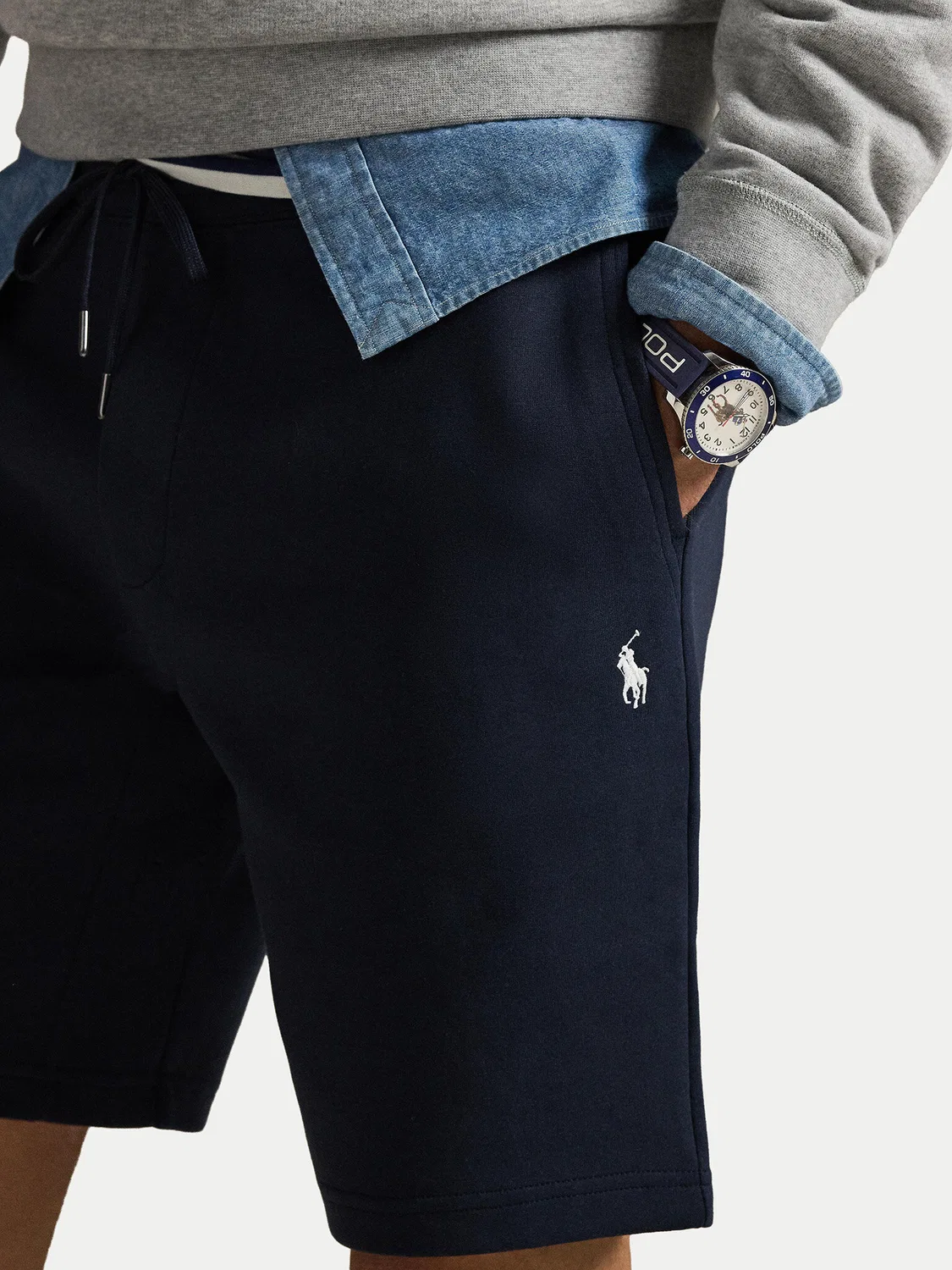 Мужские спортивные шорты стандартного кроя Polo Ralph Lauren, темно-синий — фото 4