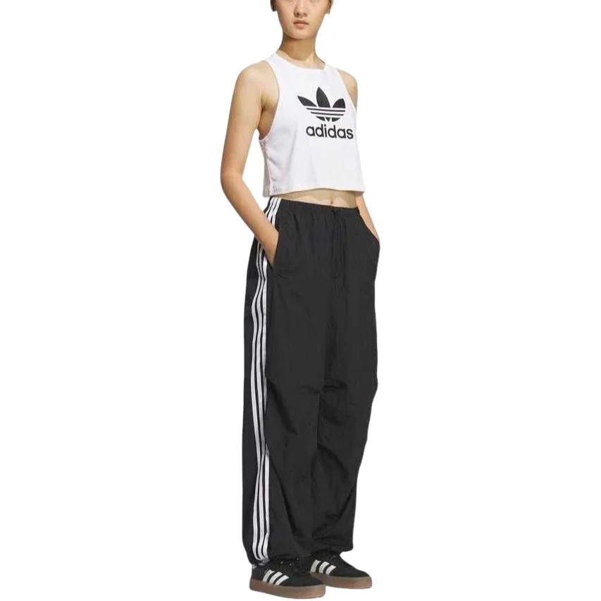 Женские брюки 3-Stripe Athletic Pants Asia Sizing 'Black White' adidas, Black/White — фото 3