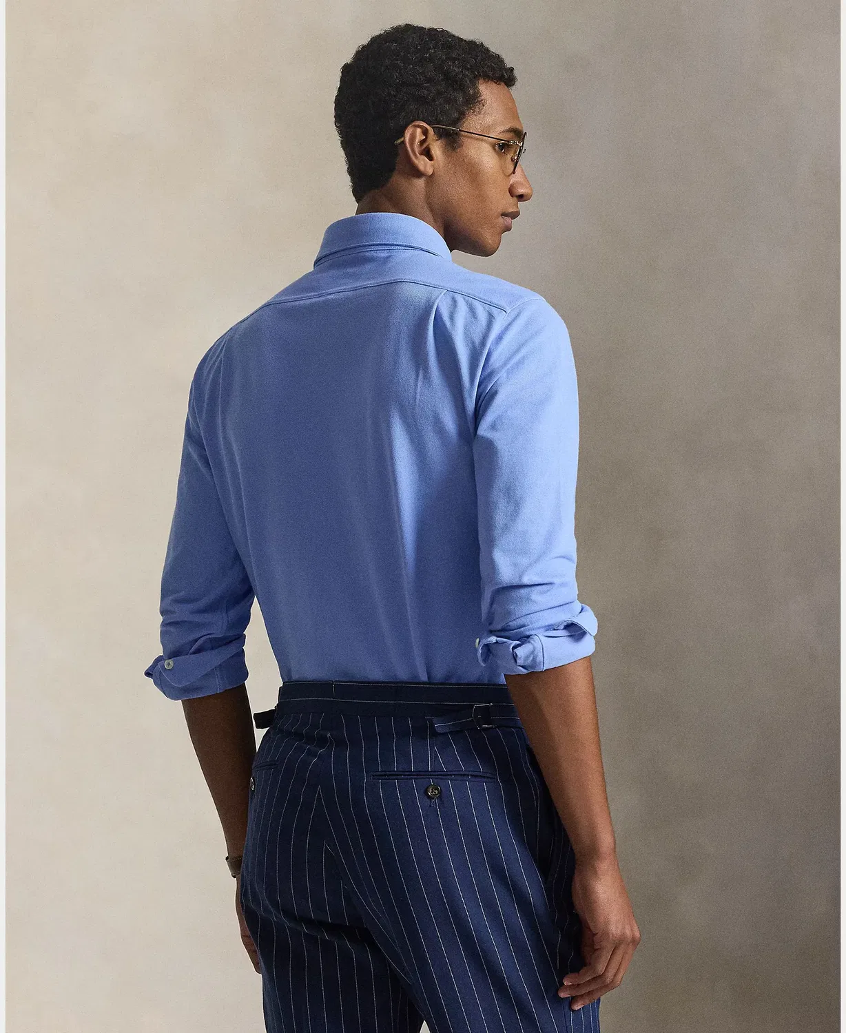 Мужская рубашка с длинным рукавом Polo Ralph Lauren, Синяя — фото 2