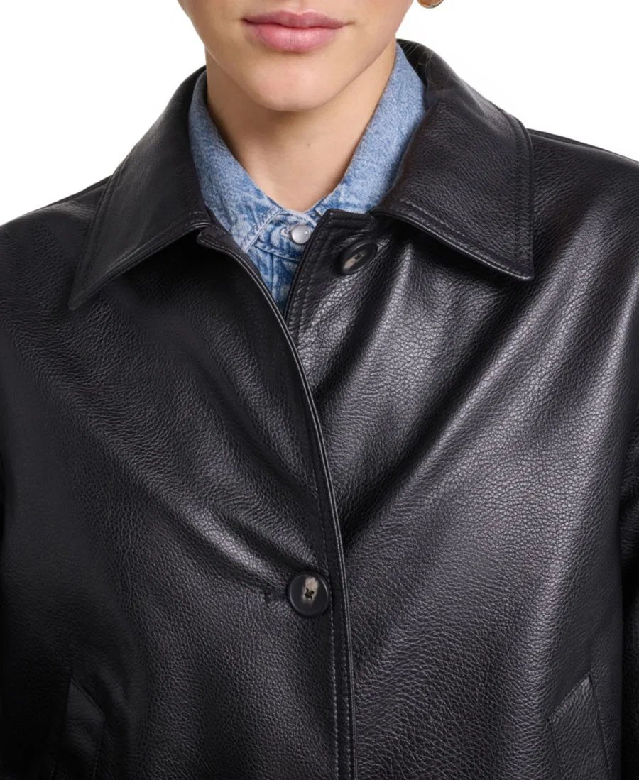 Женская куртка с отложным воротником, укороченная, на кнопках Levi's, Black — фото 3