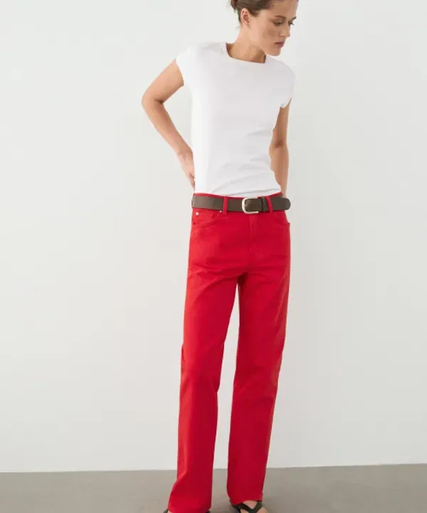 Футболка с коротким рукавом из мерсеризованного хлопка, Massimo Dutti — фото 4