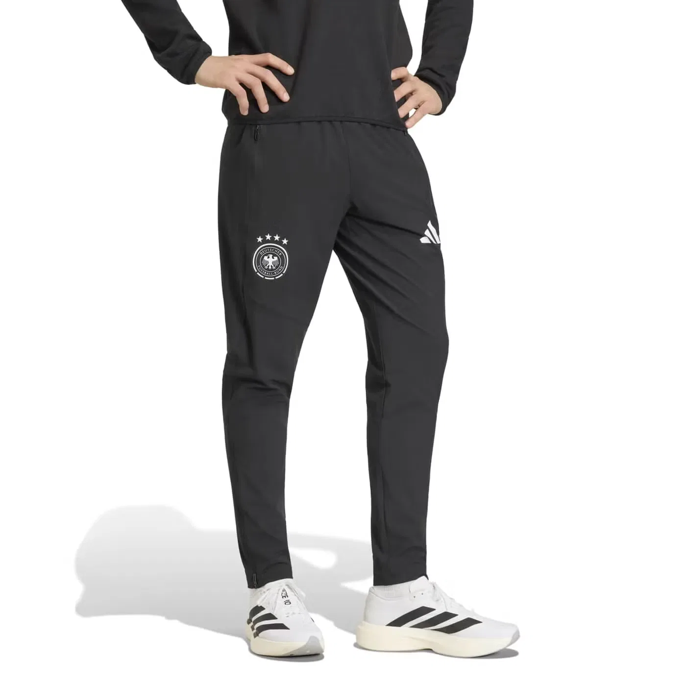 Брюки спортивные с логотипом Germany Tiro Travel Adidas, черный — фото 2