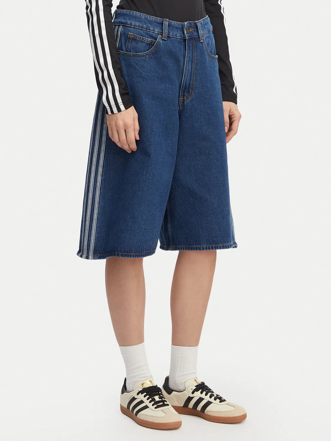 Женские джинсовые шорты оверсайз Firebird Jorts Adidas, синий