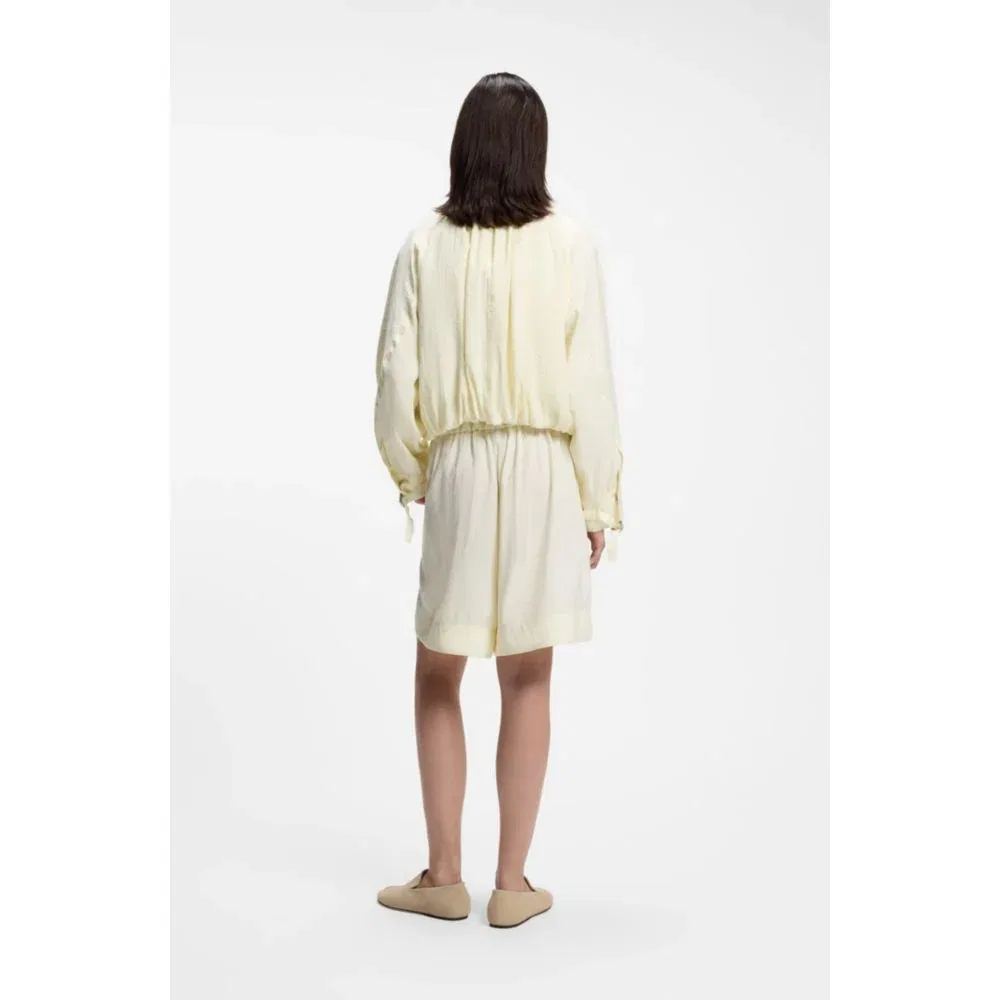 Женский бомбер свободного кроя с воротником-стойкой BOSS, Light Beige — фото 4
