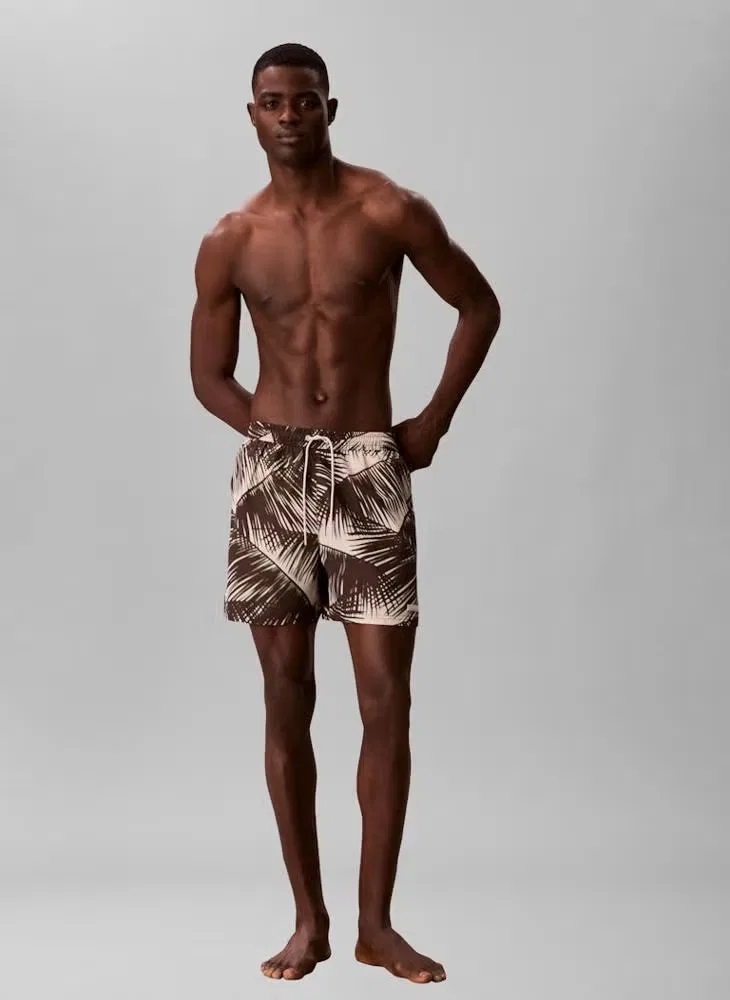 Шорты для плавания с принтом Calvin Klein, бежевый — фото 4