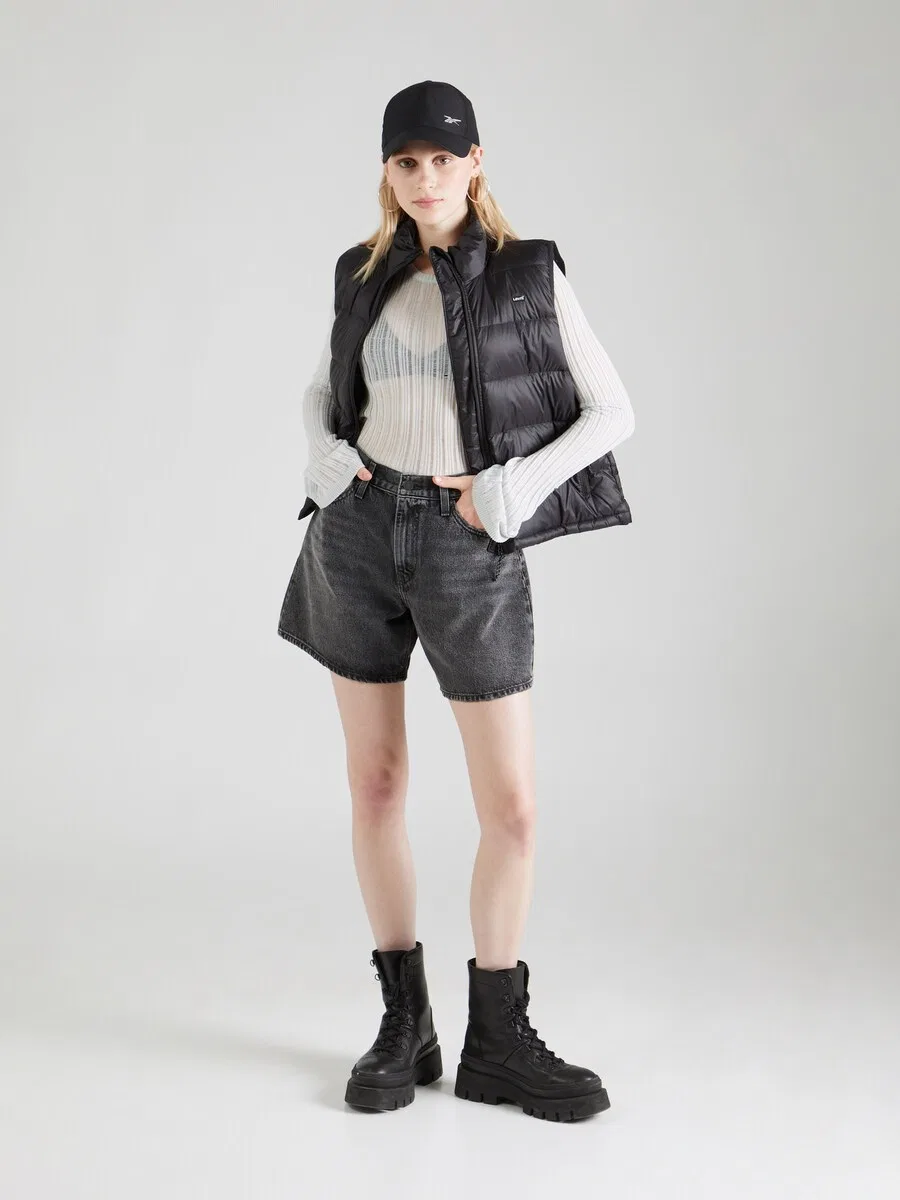 Шорты LEVI'S свободного кроя «High Baggy Short» черного цвета — фото 4