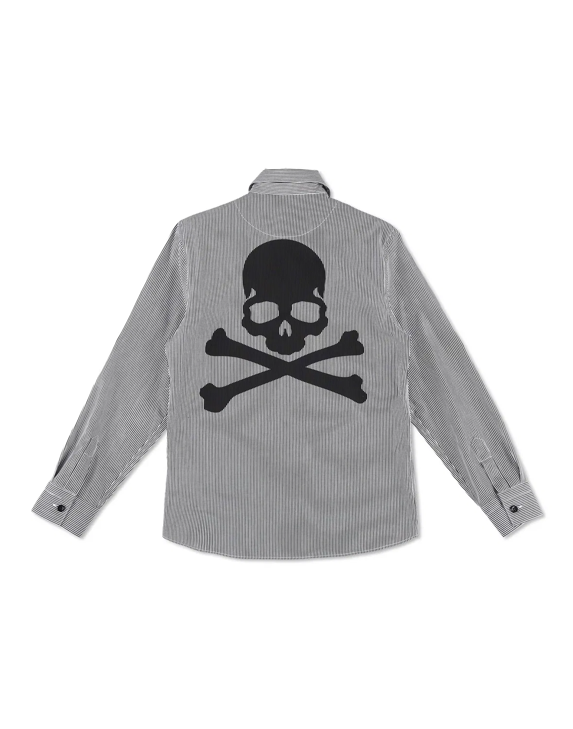 Детская рубашка с длинным рукавом с принтом черепа Skull PHILIPP PLEIN, White/Black — фото 3