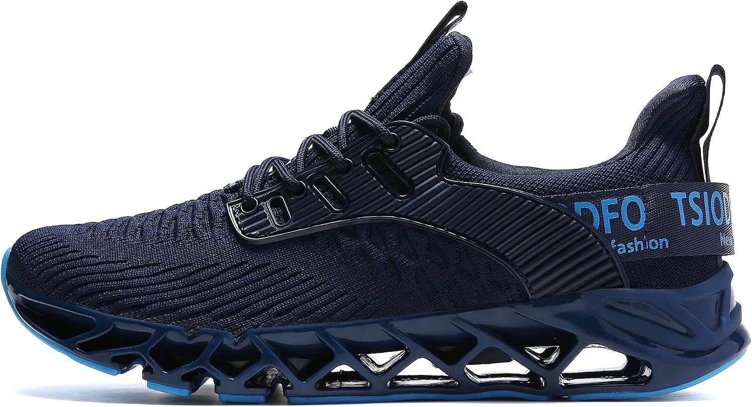 Детские кроссовки для бега с принтом TSIODFO, Navy Blue — фото 2