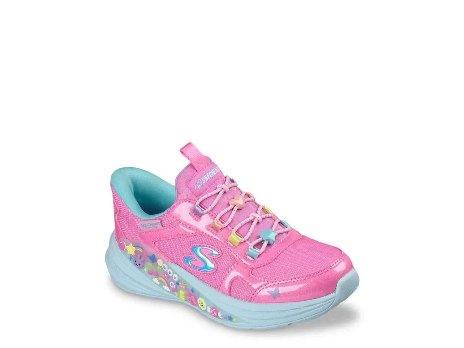 Кроссовки Slip-On с фиксацией, Hyper-Quest Charm Pop, Skechers, Medium Pink