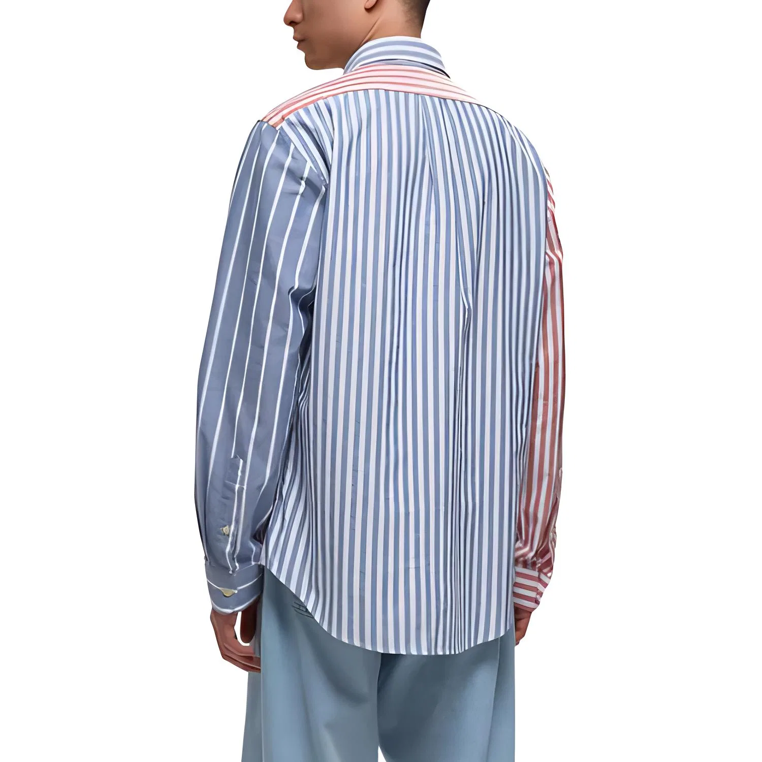 Мужская рубашка поло с длинным рукавом Polo Ralph Lauren, Red Blue Multicolor — фото 3