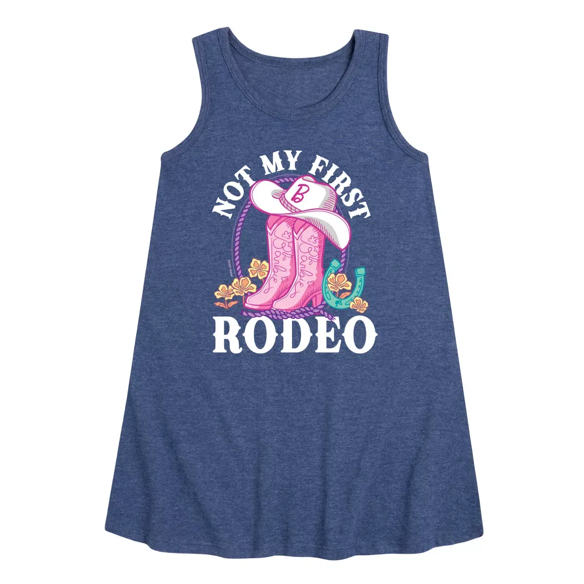 Детское платье без рукавов Not My First Rodeo Barbie Barbie, Heather Navy
